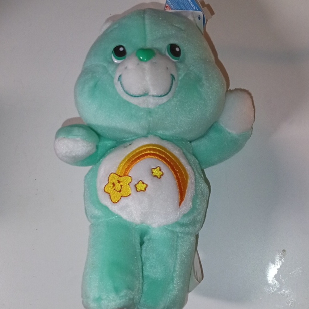 Care Bears Mint Green Plush with Rainbow